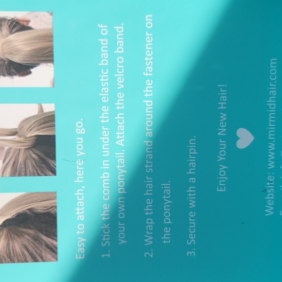 Mirmid 100% Human Hair Ponytail & Wave Lashes kit ☆ Brand New in box ☆ Brown ☆ - Picture 17 of 17